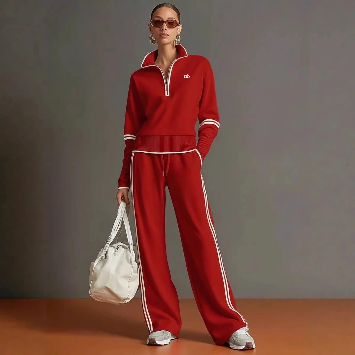 Color Block Yoga Sweatshirt Set