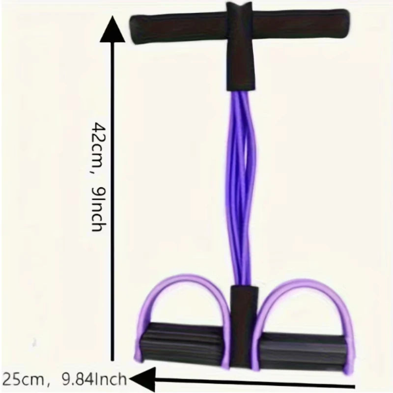 Puller Resistance Bands, 6 Tubes Elastic Yoga Pedal Puller Resistance Bands for Abdominal Waist Arm Leg Stretching Slimming Trai