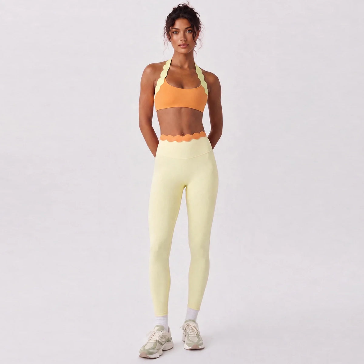 Lace Halter Neck Yoga Set