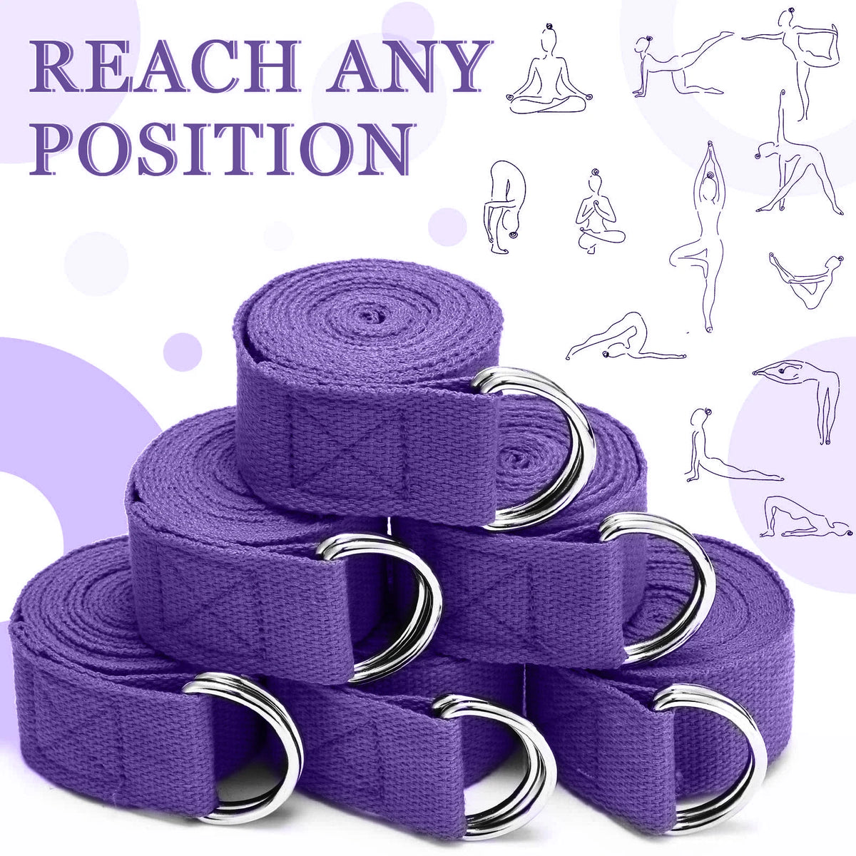 Adjustable Cotton Yoga Strap