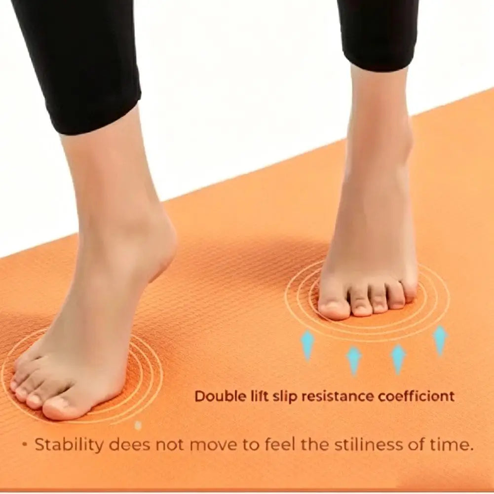 Yoga Mat Pilates Fitness Mat  Thicknes Non Slip Yoga Cushion Travel Fitness Exercise Pad for Women Home Gym Floor Workout