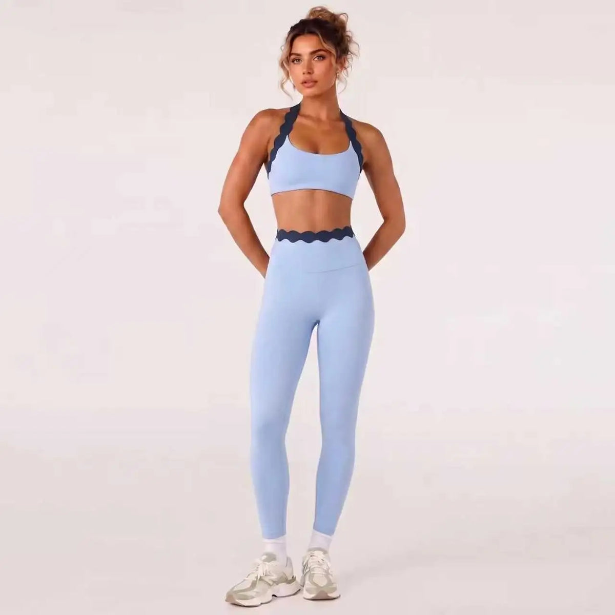 Lace Halter Neck Yoga Set