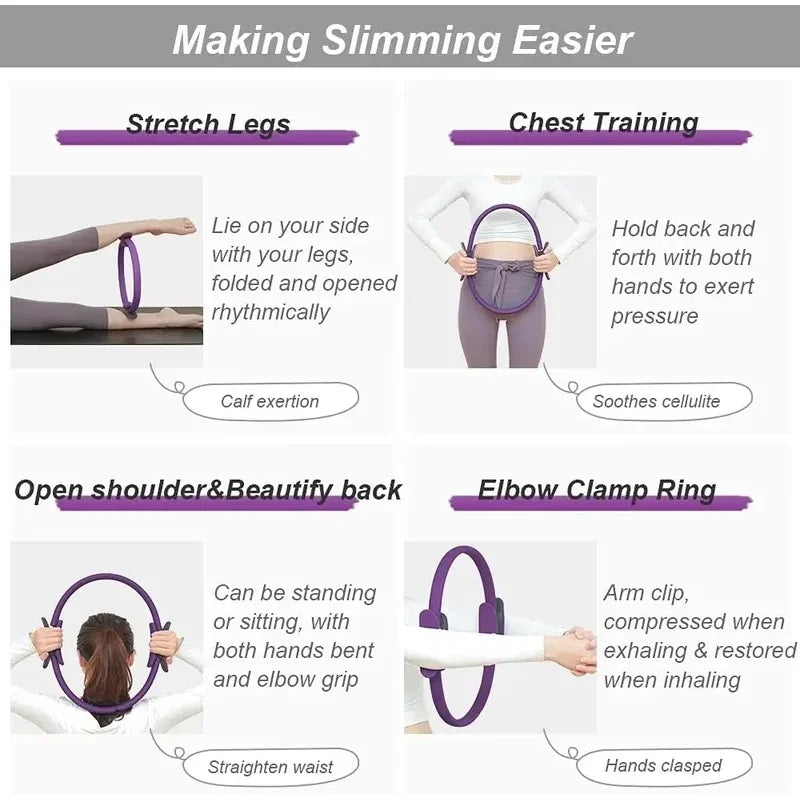 1Pc Non Slip Yoga Pilates Resistance Ring Fitness Shaping Tool For Pelvic Floor Muscle Training Home Yoga Workout Equipment