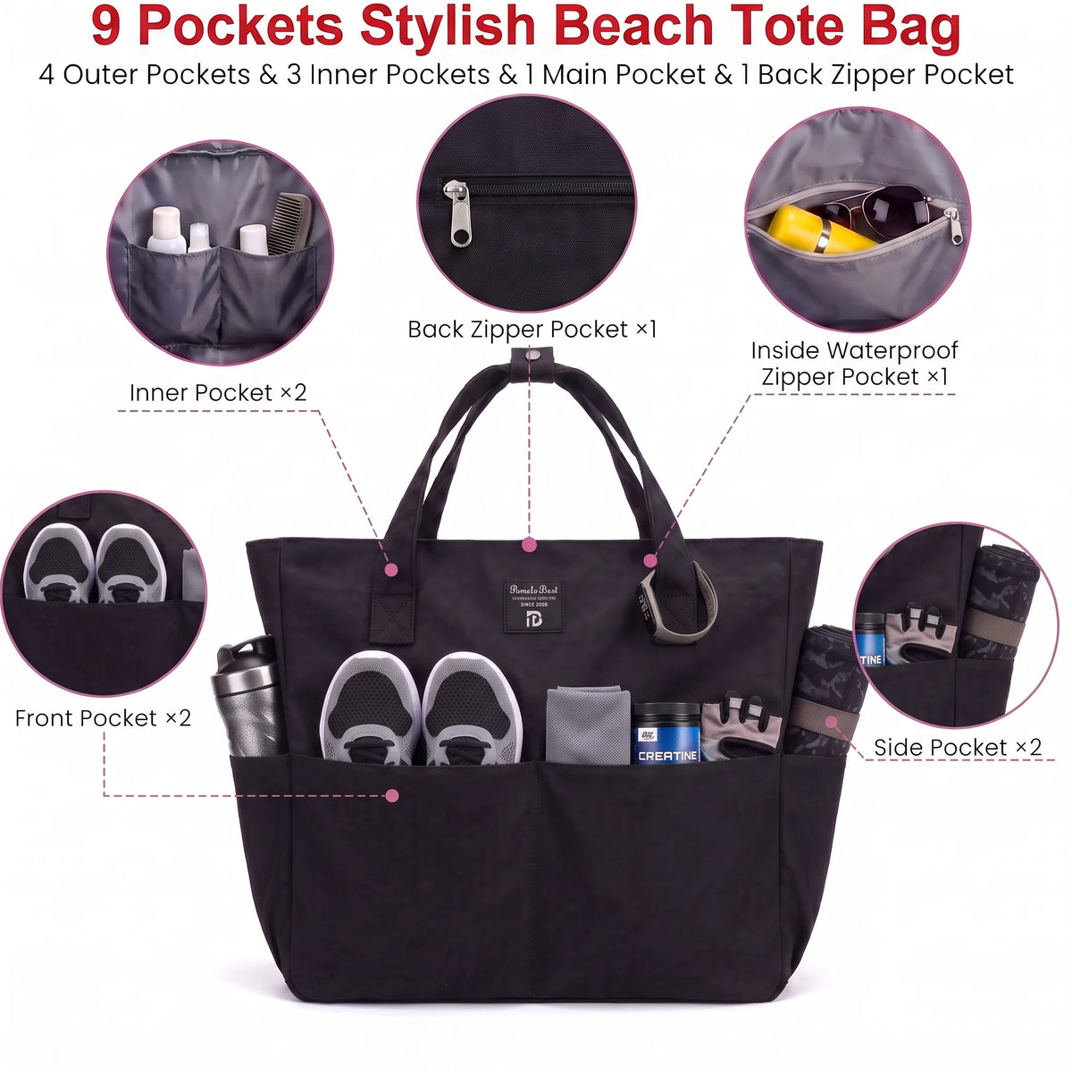 35L Waterproof Yoga Gym Tote