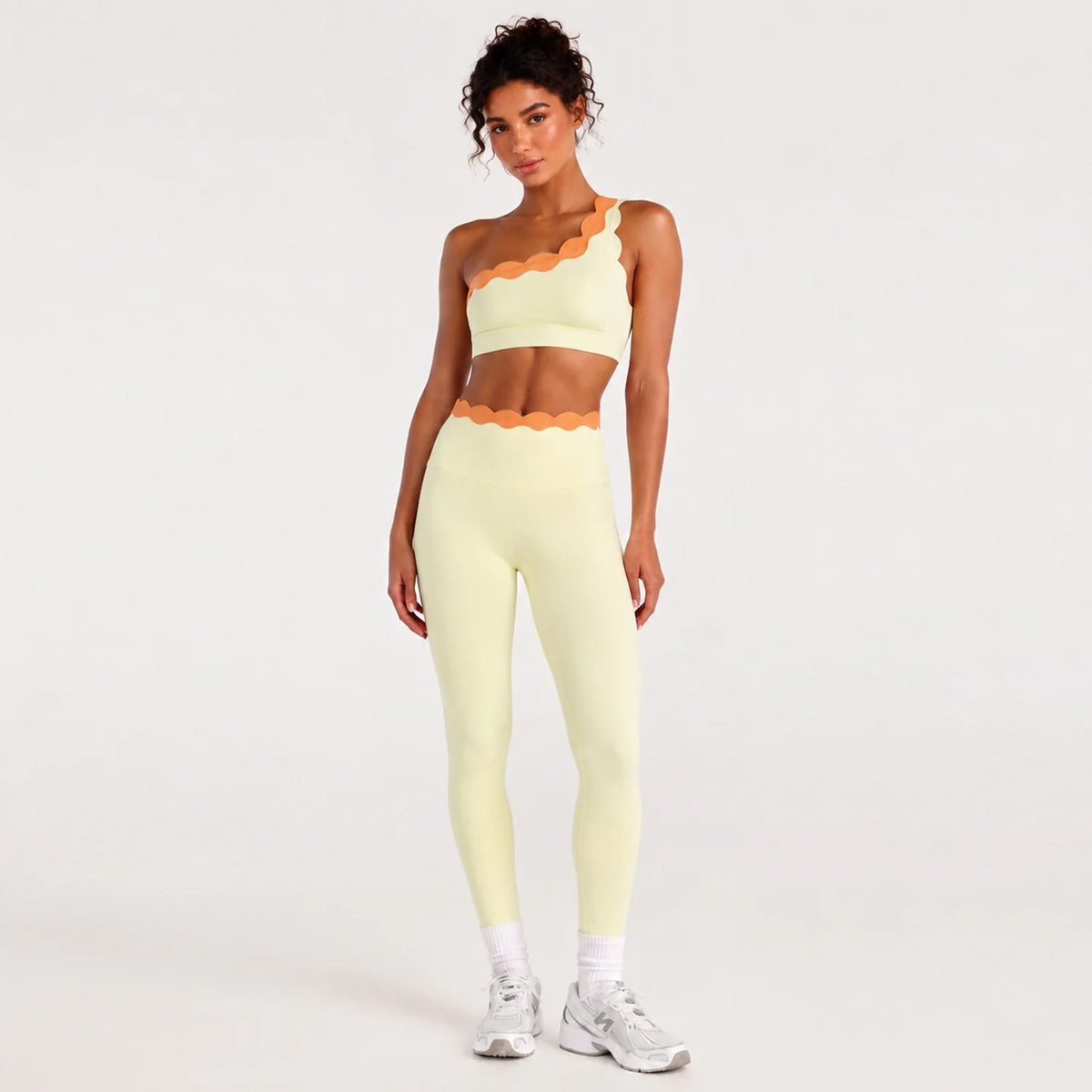Lace One Shoulder Yoga Set