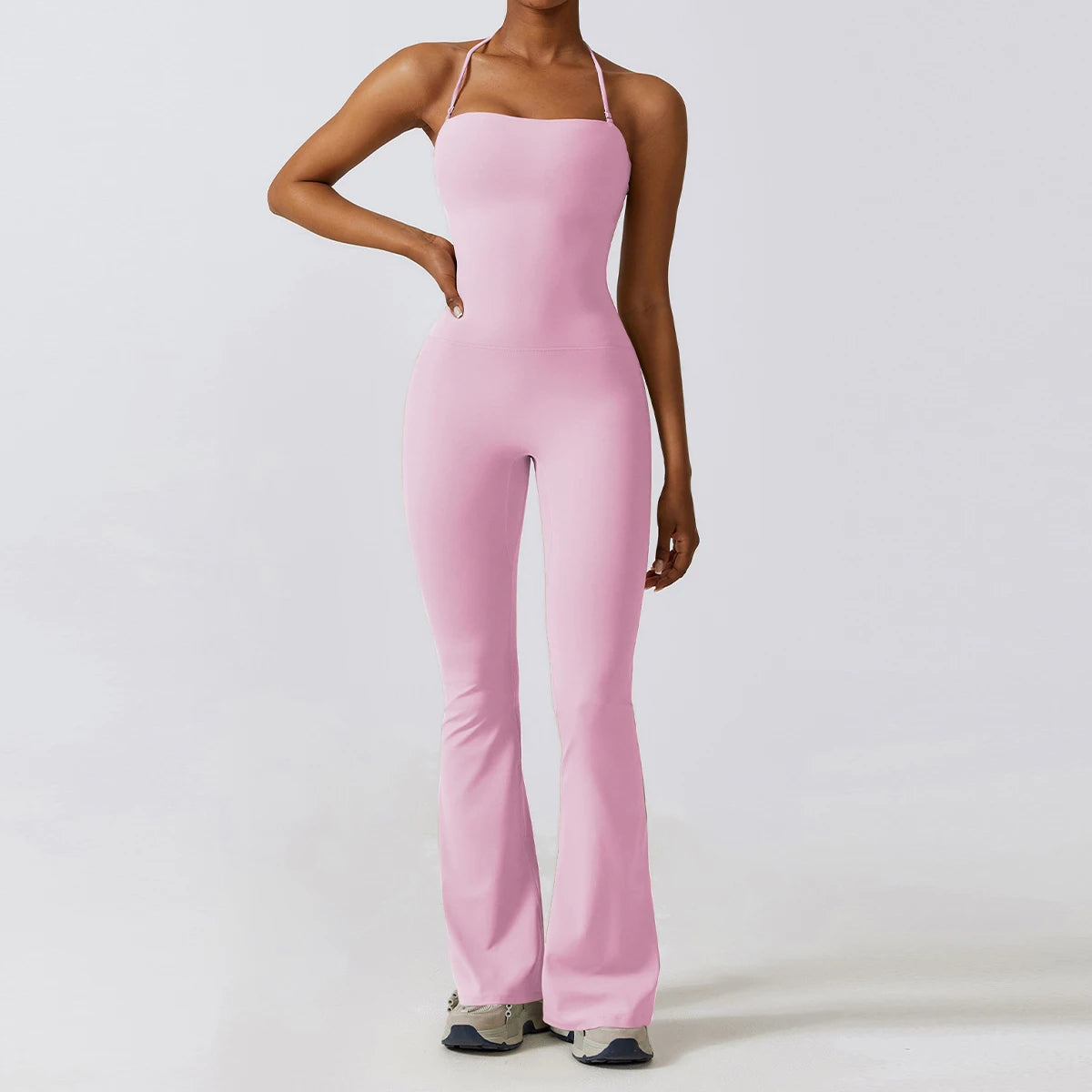 Sleeveless Flare Yoga Jumpsuit