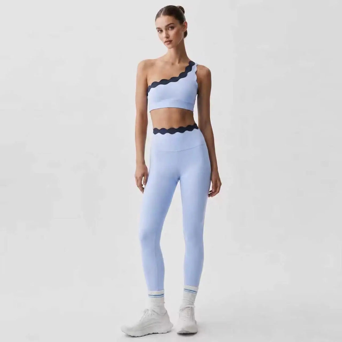 Lace One Shoulder Yoga Set
