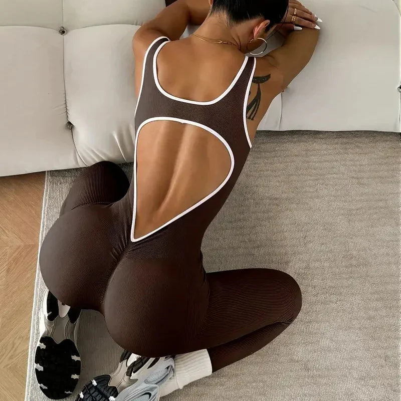 Sleeveless Seamless Yoga Jumpsuit
