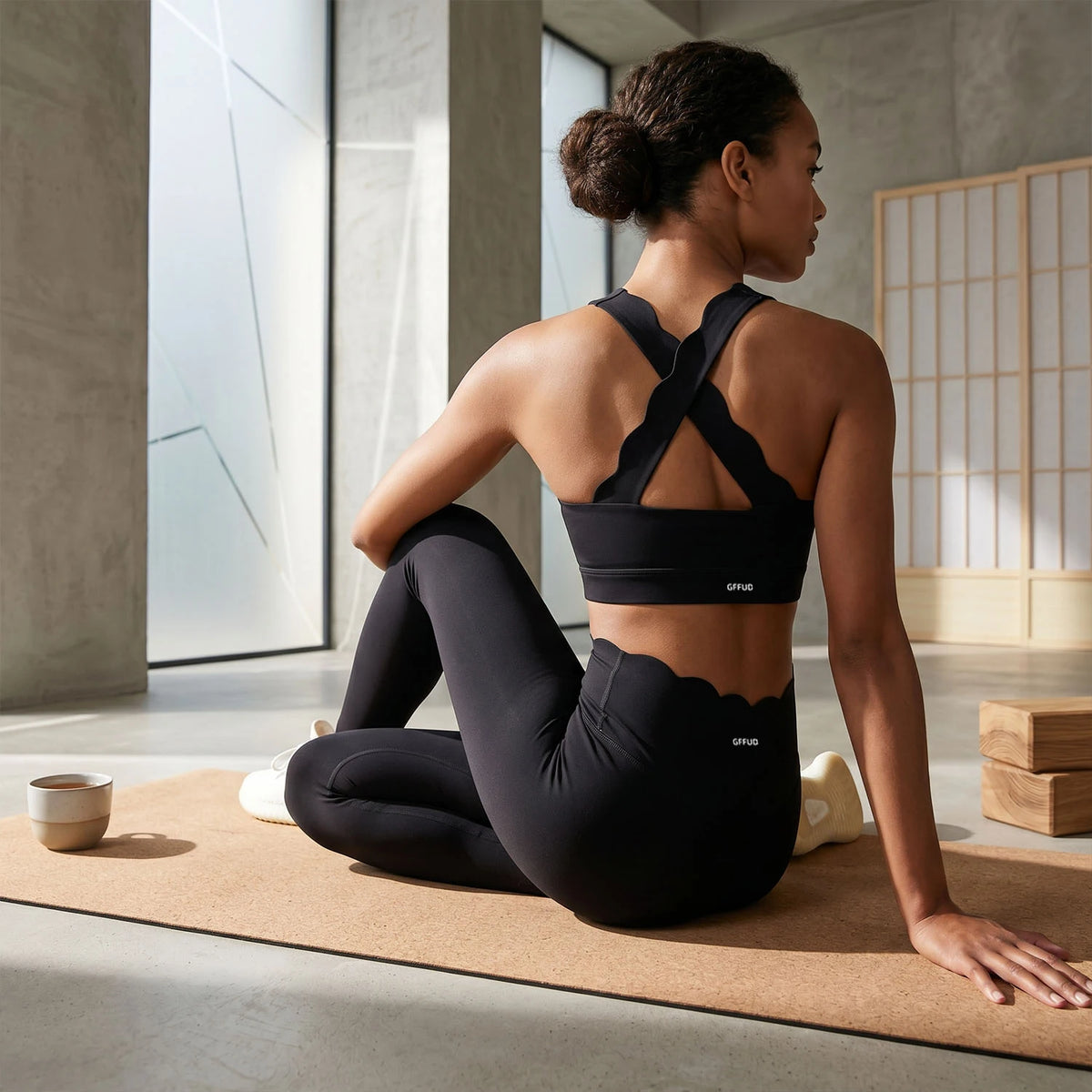 Cross Back Yoga Leggings Set