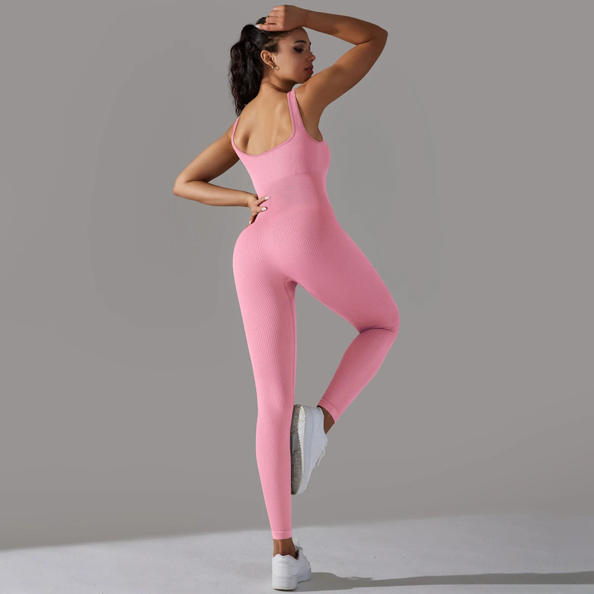 Seamless Sleeveless Fitness Jumpsuit