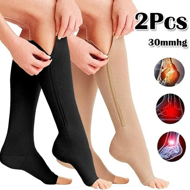 Compression Zipper Support Socks
