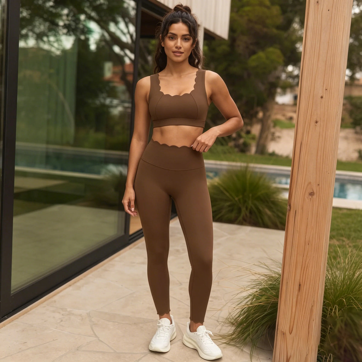 Cross Back Yoga Leggings Set
