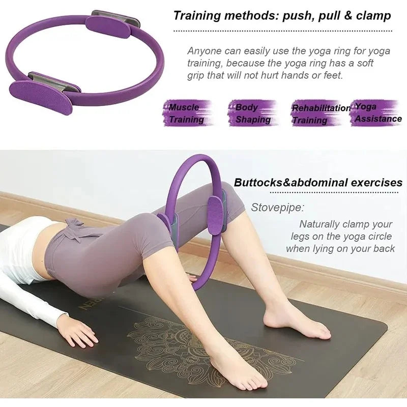 1Pc Non Slip Yoga Pilates Resistance Ring Fitness Shaping Tool For Pelvic Floor Muscle Training Home Yoga Workout Equipment