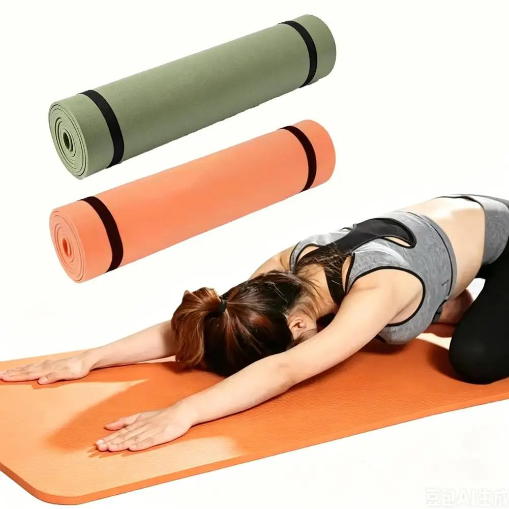 Yoga Mat Pilates Fitness Mat  Thicknes Non Slip Yoga Cushion Travel Fitness Exercise Pad for Women Home Gym Floor Workout