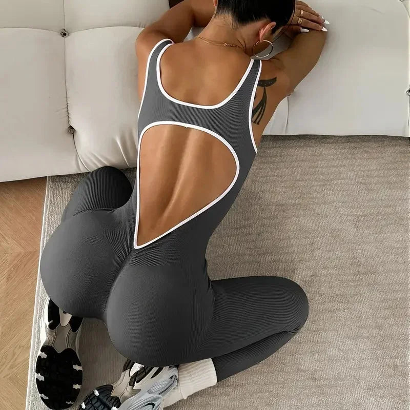Sleeveless Seamless Yoga Jumpsuit