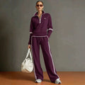 Color Block Yoga Sweatshirt Set