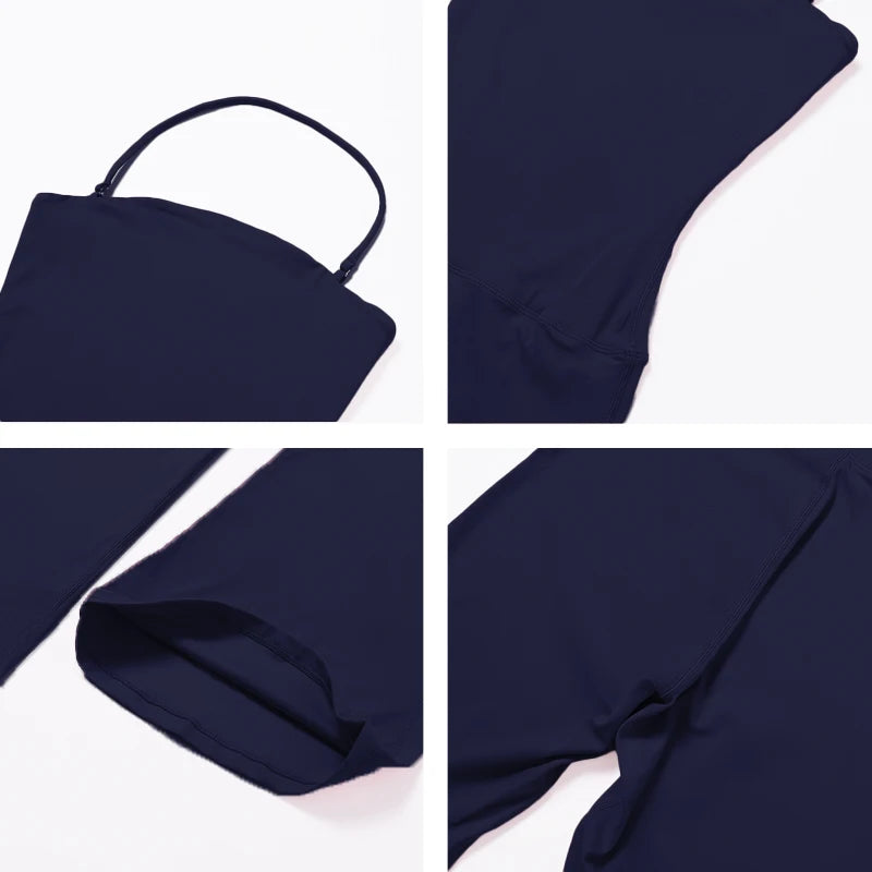 New Summer Women Sleeveless Yoga Jumpsuit Female Gym Flared Overalls Neck-hanging Backless Sportswear Sport Outfit For Woman