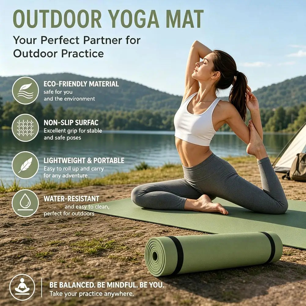 Yoga Mat Pilates Fitness Mat  Thicknes Non Slip Yoga Cushion Travel Fitness Exercise Pad for Women Home Gym Floor Workout