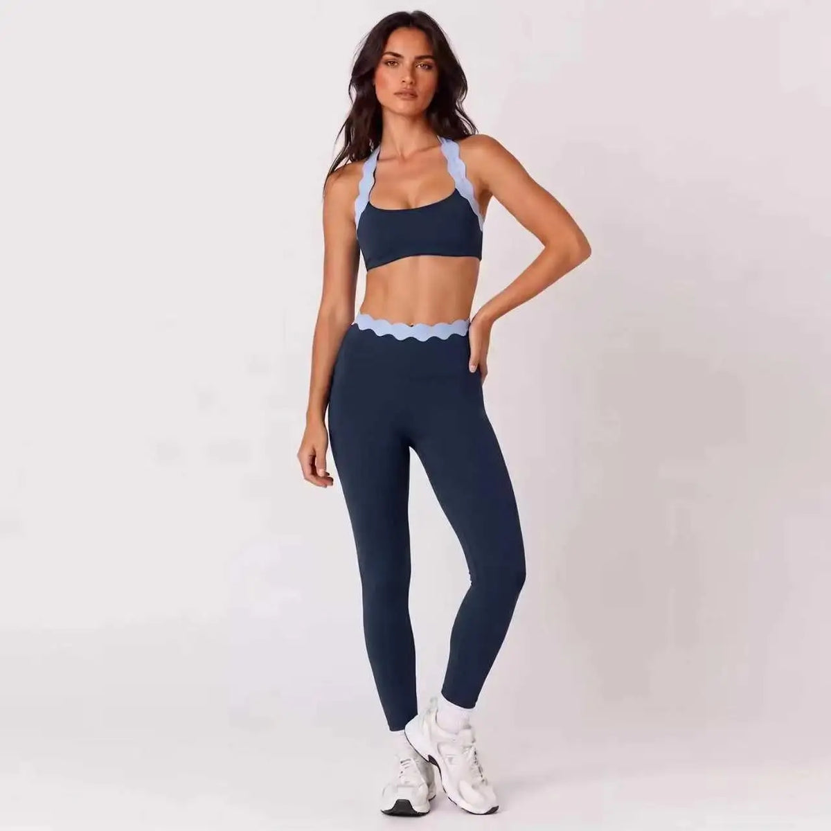 Lace Halter Neck Yoga Set