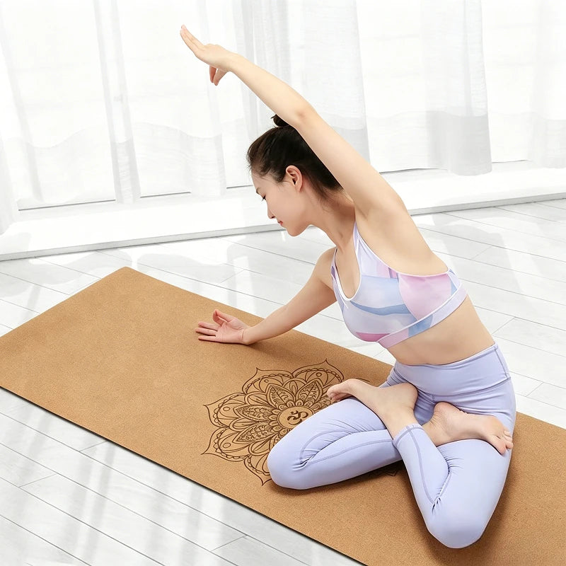 Natural Cork Rubber Yoga Mat