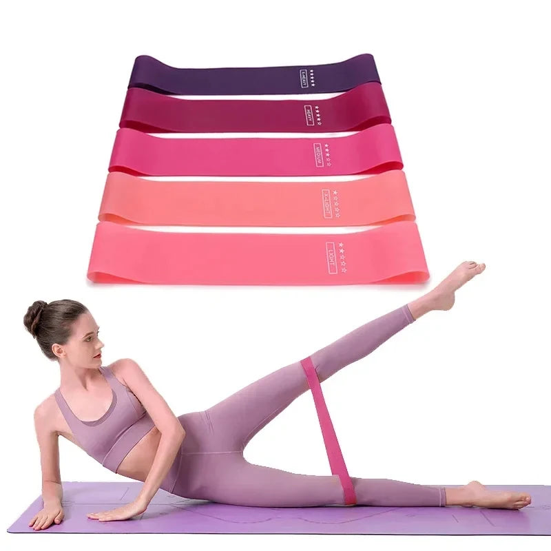 Portable Rubber Resistance Bands Elastic Workout Equipment For Yoga Gym Pilates Crossfit Women Strength Training